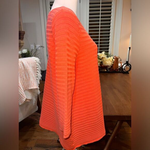 Lane Bryant Orange A Line Keyhole Ribbed Pullover Sweater Scoop Neck Plus 14/16 - Picture 3 of 6